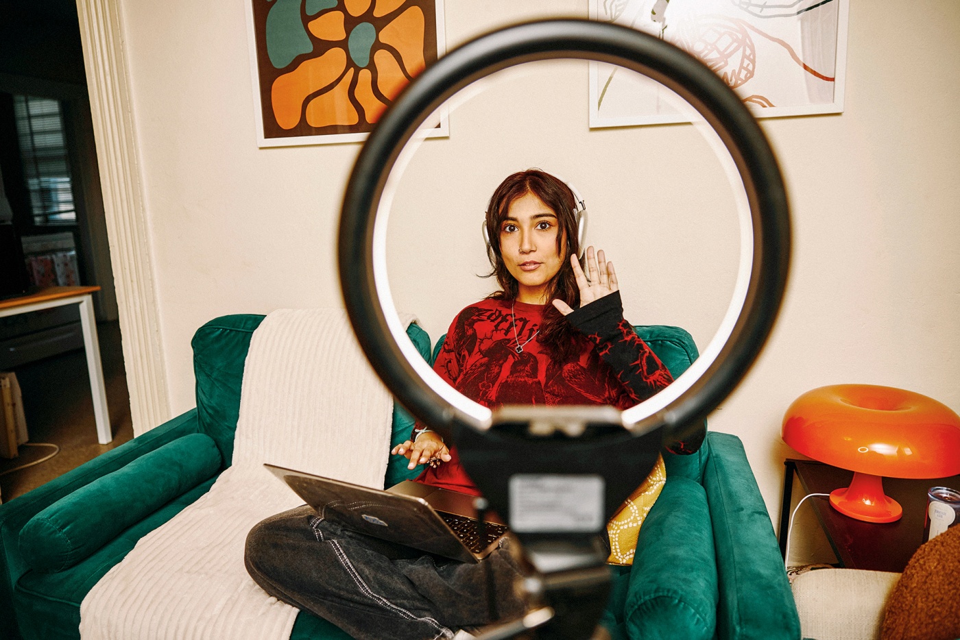 environmental portrait of gen z influencer Lauren Eusebio